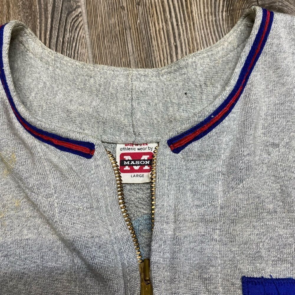 Vintage 1980’s Baseball Jersey Men’s Large Jacksonville Post 279 Gray Distressed - Picture 6 of 10